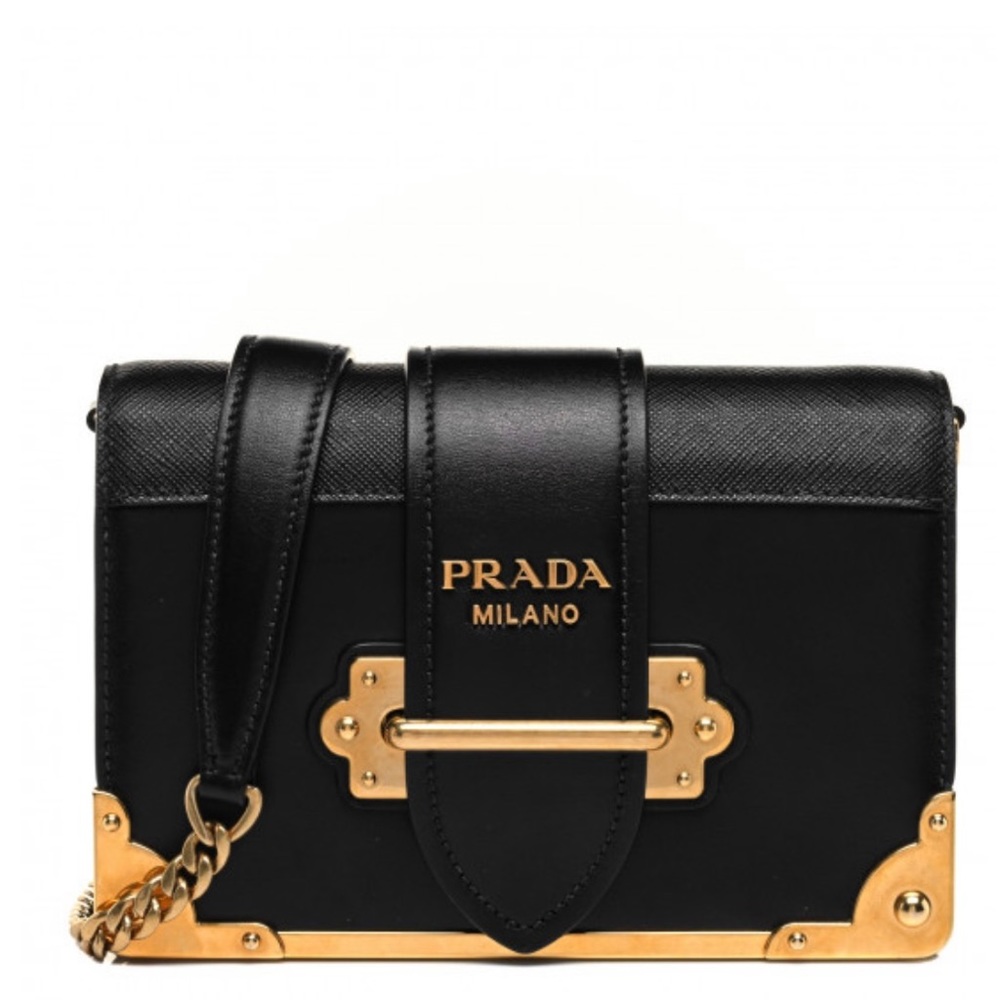 PRADA
City Calf Saffiano Cahier Bag Black